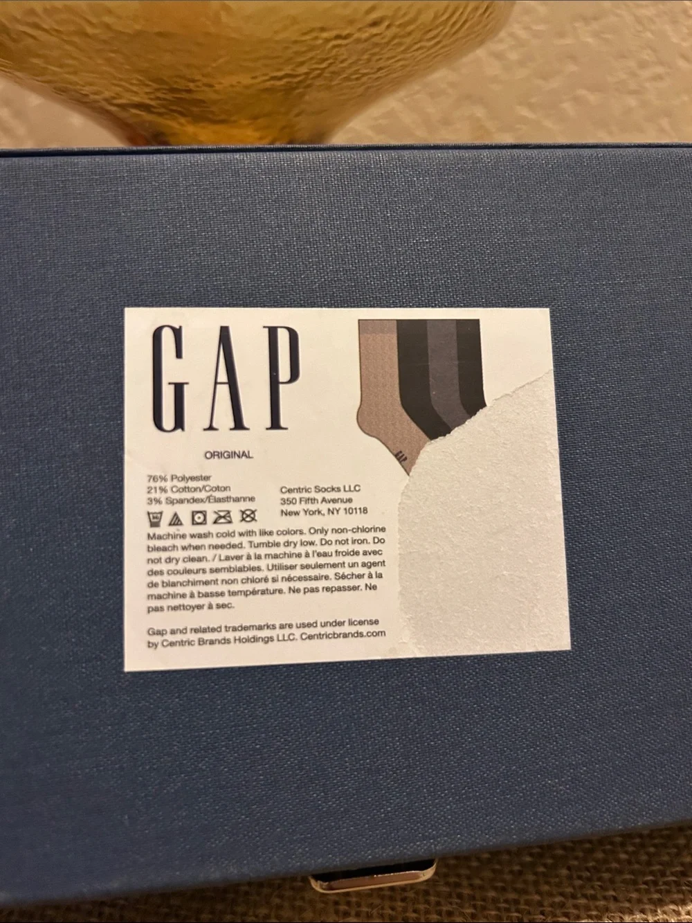 GAP Men's Navy Dress Socks with  Accessory Box.